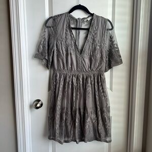 Gray Lace Dress